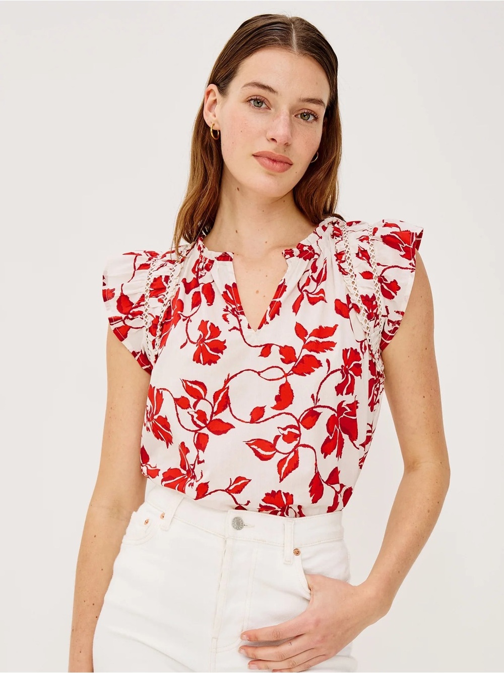 Rails Allea Top- Red Jasmine